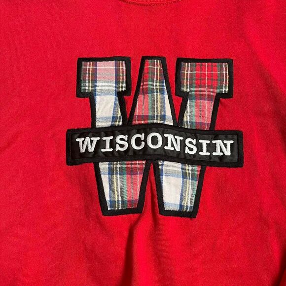 J. Macinally's Sweatshirt Wisconsin Vintage Women's XL Red Patch - Picture 2 of 8